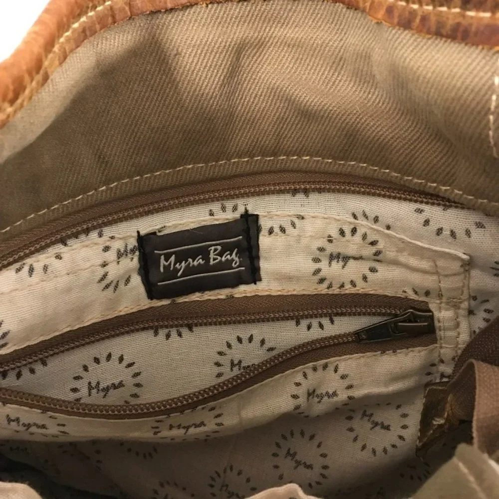 Myra Canvas Leather Rug Crossbody Bag - Picture 7 of 10